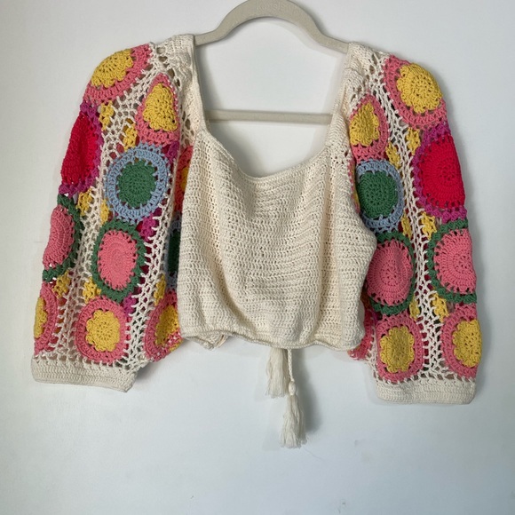 SOLD Spell Let The Sunshine In Crop Rainbow Small - Picture 4 of 11